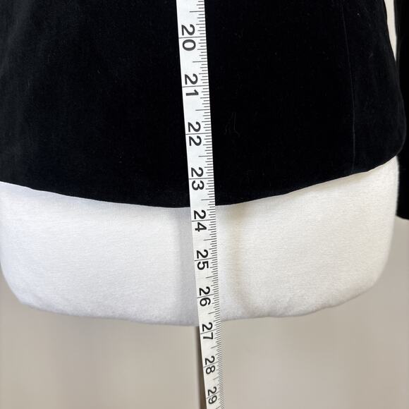 80's Black Velvet Blazer Goth Dark Academia Cos Cob S - Picture 7 of 15